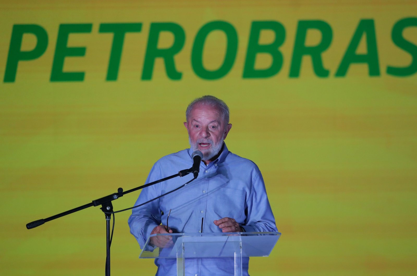  President of Brazil, Luiz Inacio Lula da Silva, participates in the launch of the &quot;Petrobras Axis of Cultural Selection-Novos&quot; program, at the Museum of Modern Art (MAM) of Rio de Janeiro, Brazil, Feb. 23, 2024.  (EPA Photo)