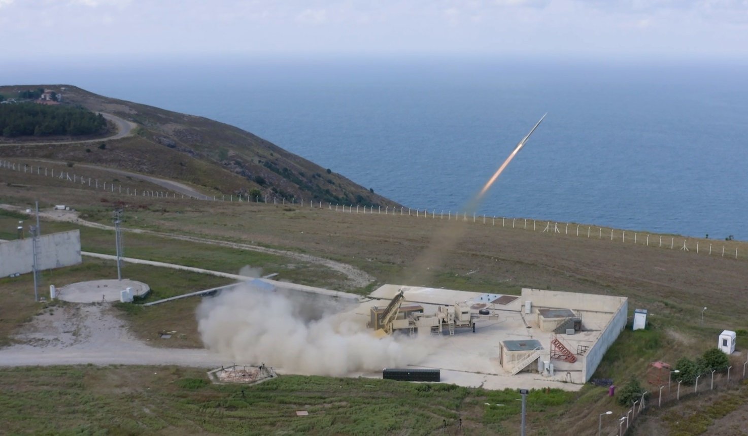 The firing test of the long-range surface-to-air missile air defense system Siper, in Sinop, northern Türkiye, Aug. 26, 2022. (Courtesy of Aselsan)