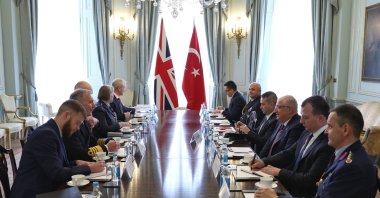 Turkish and British defense officials hold a meeting in London, Feb. 27, 2024. (AA Photo)