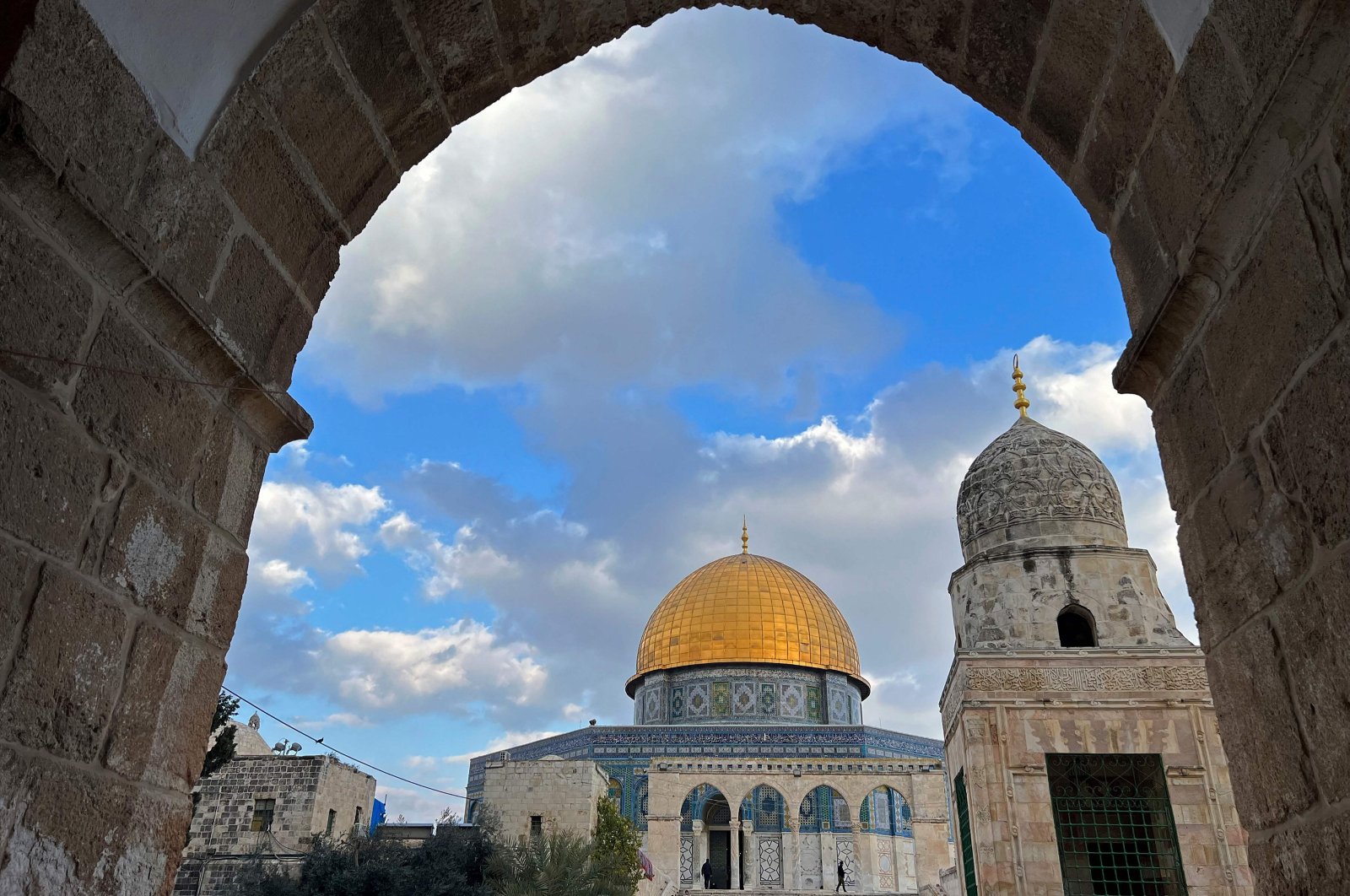 A general view of the Dome of the Rock is pictured at the compound of the Al-Aqsa Mosque in the Old City of East Jerusalem, occupied Palestine, Feb. 20, 2024. As the Gaza war rages and the Muslim holy month of Ramadan nears, concern has grown over potential tensions at Jerusalem&#039;s Al-Aqsa Mosque compound, a past flashpoint for violence. (AFP Photo)