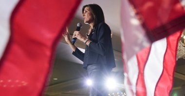 Republican presidential candidate former U.N. Ambassador Nikki Haley speaks at a campaign event, in Washington, D.C., March 1, 2024. (AP Photo)