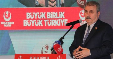 Mustafa Destici speaks at an event in Sivas, central Türkiye, March 3, 2024. (AA Photo)