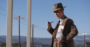 This image released by Universal Pictures shows Cillian Murphy in a scene from &quot;Oppenheimer.&quot; (AP Photos)