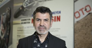 Turkish Motorcycle Federation President Bekir Yunus Uçar poses for a photo after a press release, Kayseri, Türkiye, Feb. 29, 2024. (AA Photo)