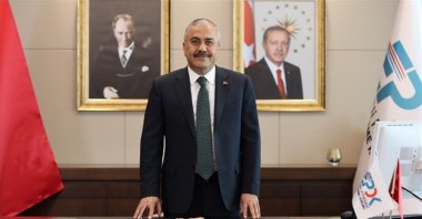 Mustafa Yılmaz, head of Türkiye's energy watchdog in his office, Ankara, Türkiye, March 5, 2024. (AA Photo)