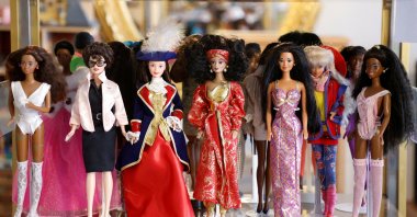 Barbie dolls are on display for sale in the Huber &amp; Kosak antiquarian store, Vienna, Austria, Aug. 2, 2023. (Reuters Photo)