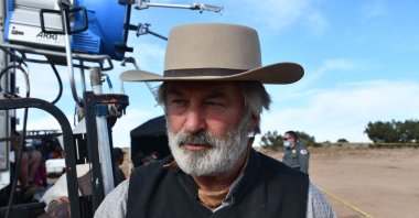 This handout image courtesy of Santa Fe County Sheriff&#039;s Office released April 25, 2022, and part of the investigative files, shows actor Alec Baldwin being processed after the death of cinematographer Halyna Hutchins at the Bonanza Creek Ranch in Santa Fe, New Mexico, U.S., Oct. 21, 2022. (AFP Photo)