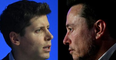 This combination of pictures shows Sam Altman, CEO of OpenAI in San Francisco, California on Nov. 16, 2023, and X CEO Elon Musk in Krakow, Poland on Jan. 22, 2024. (AFP Photo)