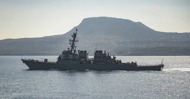 The guided-missile destroyer USS Carney was allegedly the target of the failed Houthi attack off the Red Sea coast on March 5, 2024. (AP Photo)
