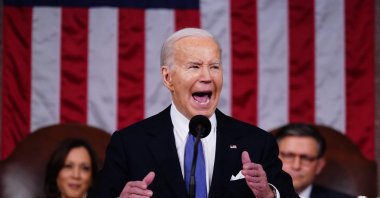 U.S. President Joe Biden delivers the State of the Union address in the House Chamber of the U.S. Capitol, Washington, U.S., March 7, 2024. (AFP Photo)