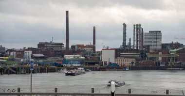 View of the Chempark Leverkusen, Bayer plant, Lanxess, Covestro, Leverkusen, Germany, Feb. 2, 2024. (Reuters Photo)