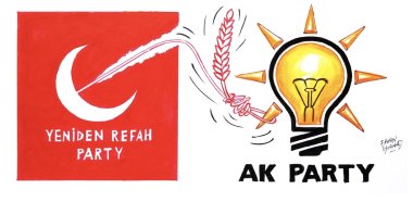 "Indeed, as expected, President Recep Tayyip Erdoğan has been distancing the People’s Alliance base from the New Welfare Party (YRP)." (Illustration by Erhan Yalvaç)