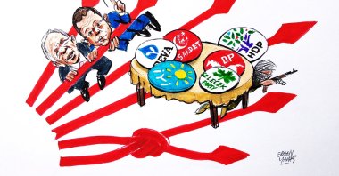 &quot;The war of words between the Good Party (IP) and the CHP’s mayoral candidates in Istanbul and Ankara (over the reluctance of those politicians to run for president last year) will not end until the municipal election.&quot; (Illustration by Erhan Yalvaç)