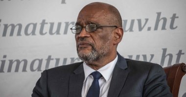 Designated Prime Minister Ariel Henry looks on during a ceremony at La Primature in Port-au-Prince, Haiti, July 20, 2021. (AFP Photo)