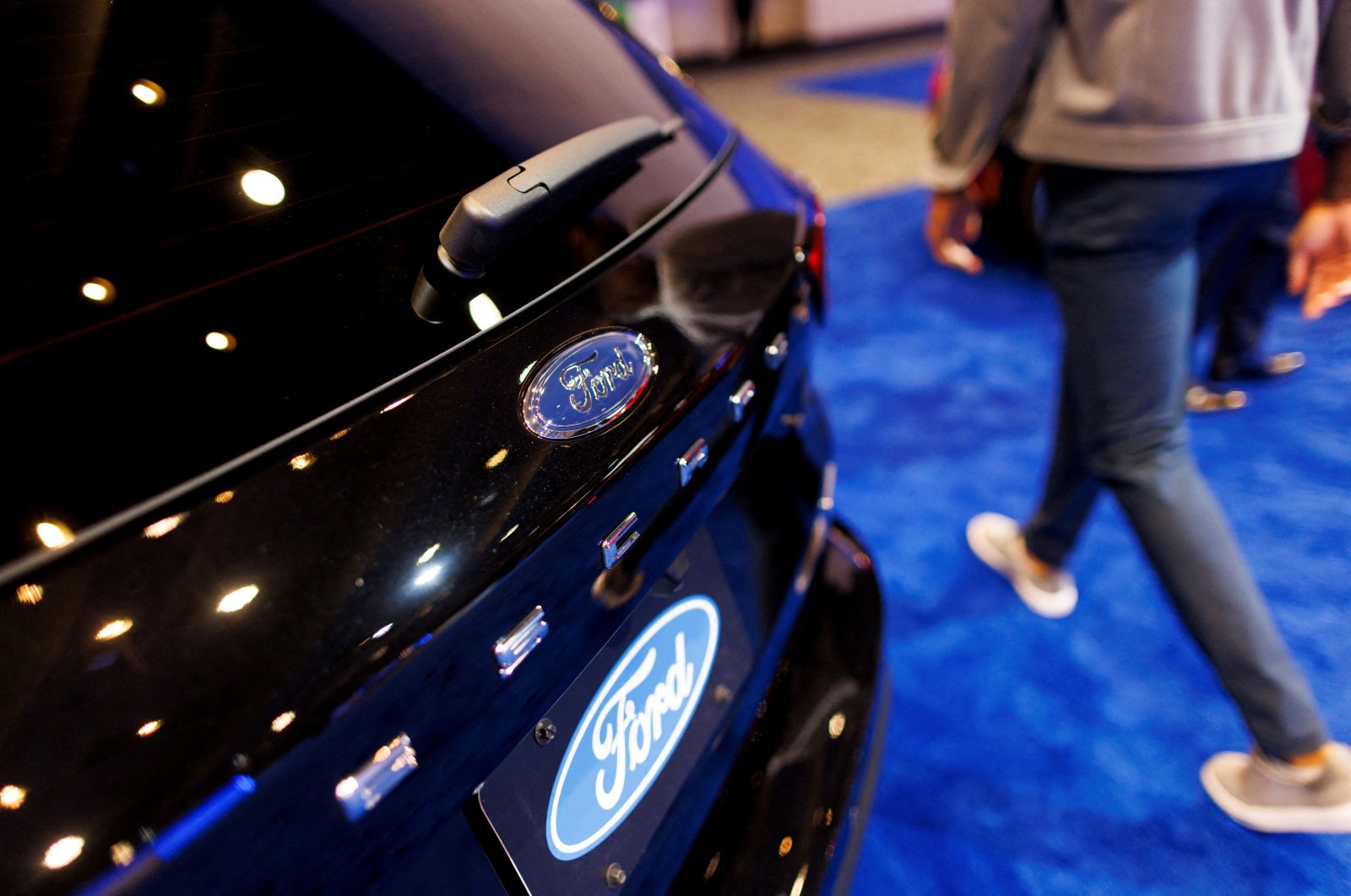 A logo on a 2024 Ford Escape at the Canadian International Auto Show in Toronto, Ontario, Canada, Feb. 15, 2024. (Reuters Photo)