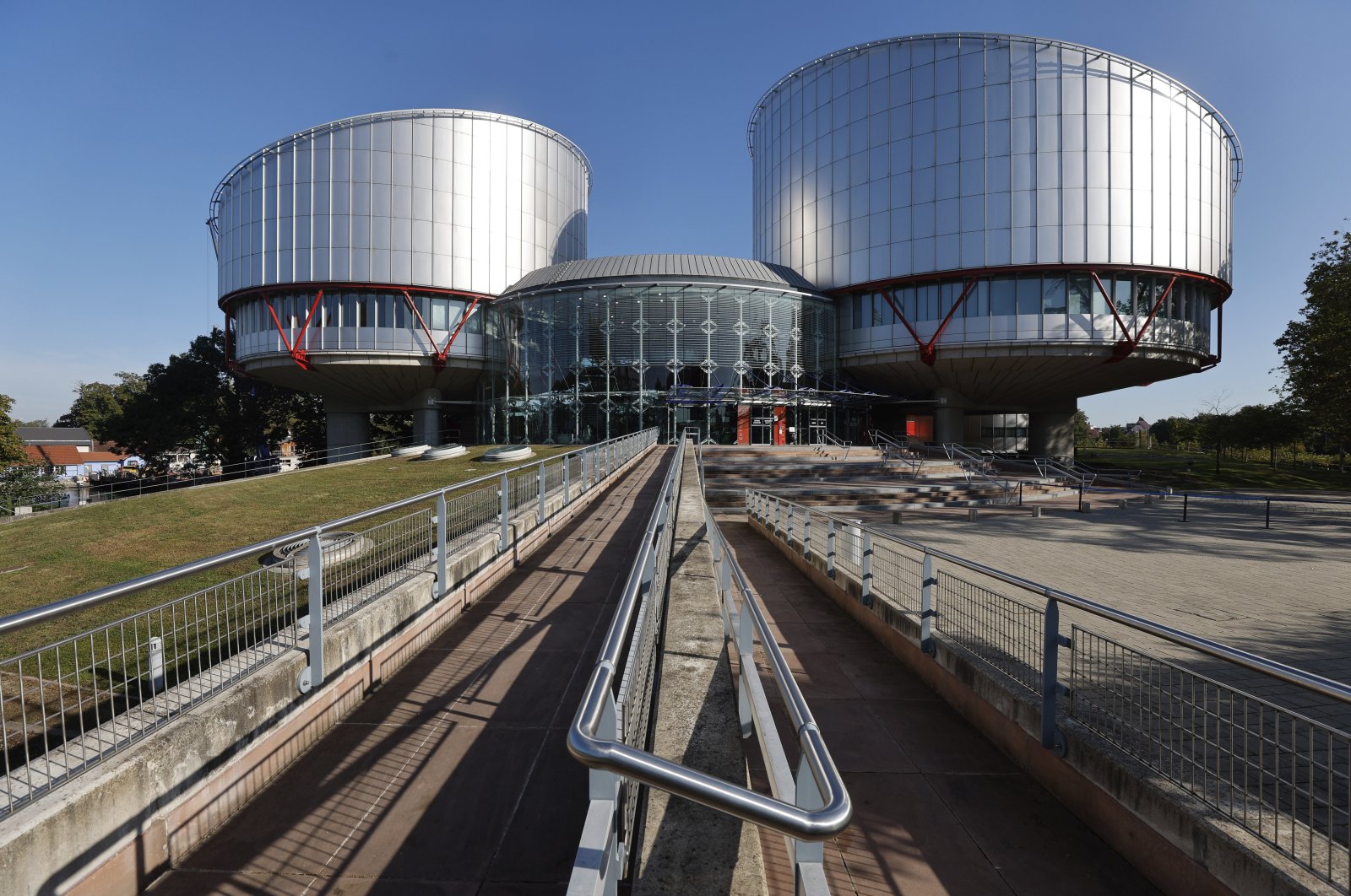 A view of the European Court of Human Rights (ECtHR) in Strasbourg, eastern France, Sept. 27, 2023. (AP Photo)