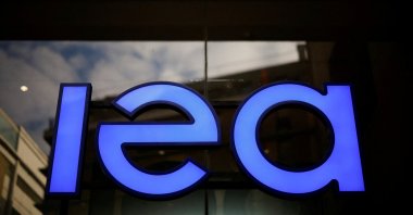 A view of the logo of the International Energy Agency (IEA), Paris, France, Dec. 15, 2023. (Reuters Photo)