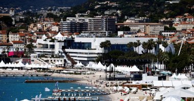 A view shows beaches on the Croisette and the Palace festival in Cannes, France, May 16, 2023. (Reuters Photo)
