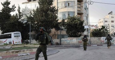 Israeli troops raid the Al-Amari refugee camp near Ramallah, in the occupied West Bank, Palestine, March 4, 2024. (AFP Photo)