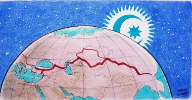 "The heightened significance of OTS countries and the Middle Corridor hinges on the enhancement of the economy, trade, transportation and logistics network through digitalization." (Illustration by Erhan Yalvaç)