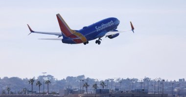 A Southwest Airlines passenger flight takes off from San Diego International Airport in San Diego, California, U.S., Feb. 3, 2023. (Reuters Photo)