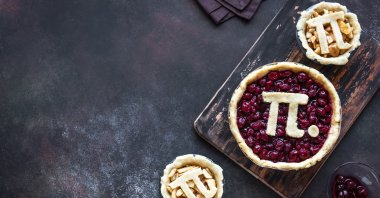 A homemade cherry and apple pie for the Pi Day holiday. (Shutterstock Photo)