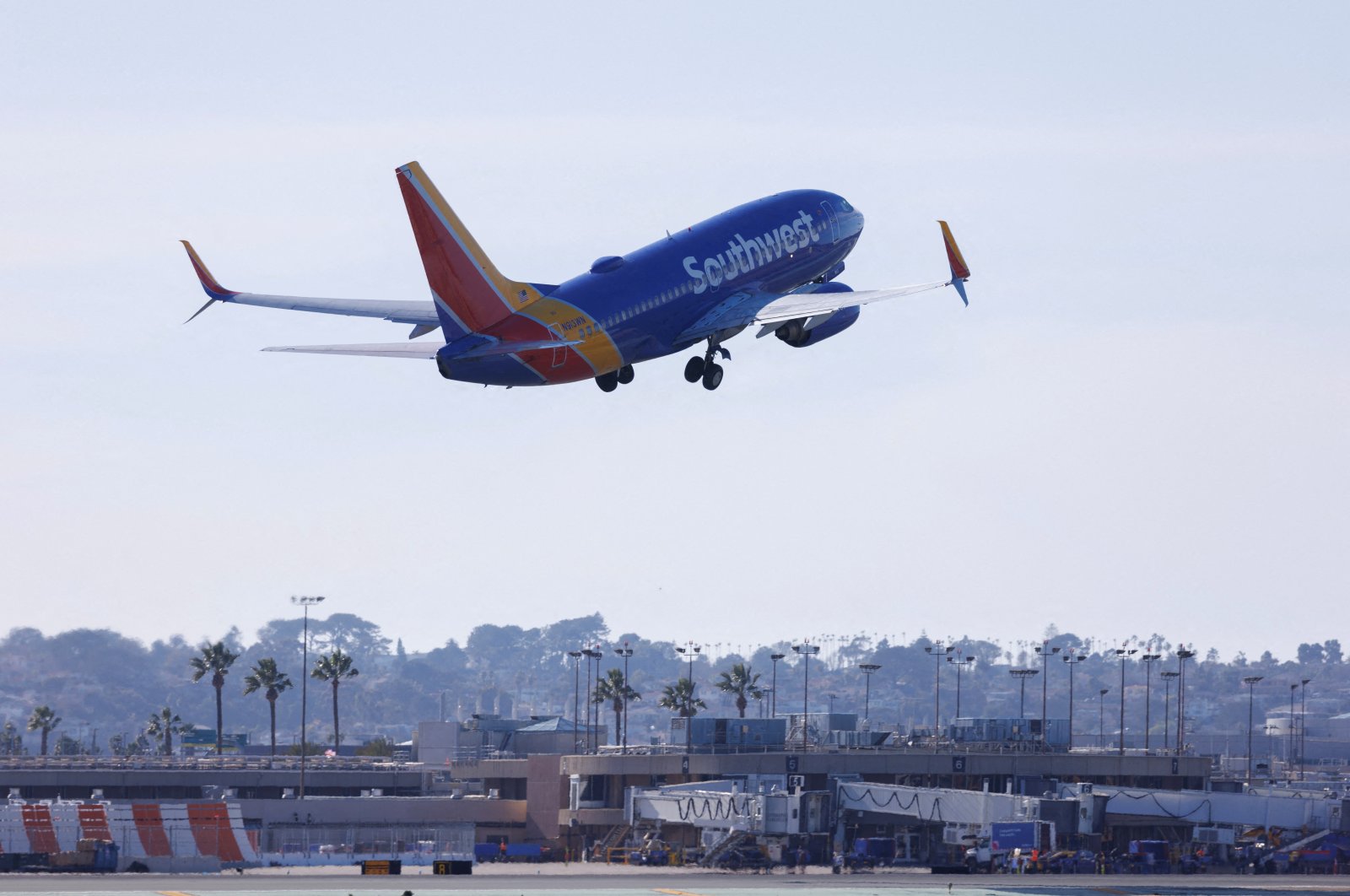 A Southwest Airlines passenger flight takes off from San Diego International Airport in San Diego, California, U.S., Feb. 3, 2023. (Reuters Photo)