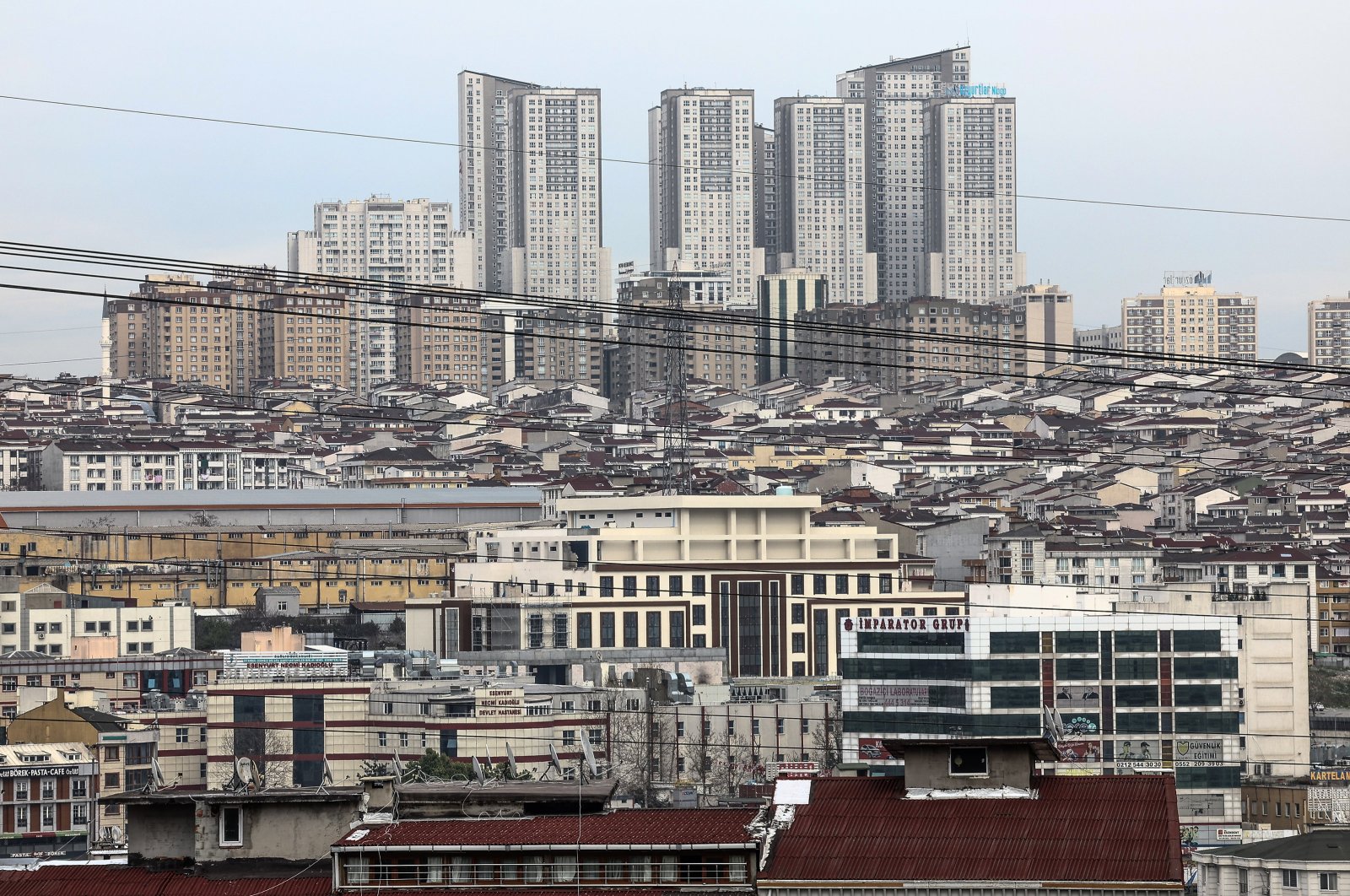 A view of Esenyurt, one of the most crowded districts of Istanbul, Türkiye, April 4, 2023. (EPA Photo)