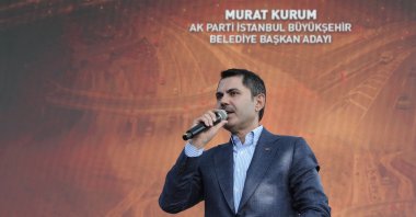 The ruling Justice and Development Party’s (AK Party) Istanbul mayoral candidate Murat Kurum is seen during an opening in Istanbul, Türkiye, March 17, 2024 (AA Photo)