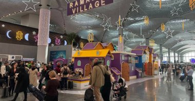 A "Ramadan Village" is set up in a terminal of Istanbul Airport to introduce the culture of Ramadan to visitors, Istanbul, Türkiye, March 11, 2024. (AA Photo)