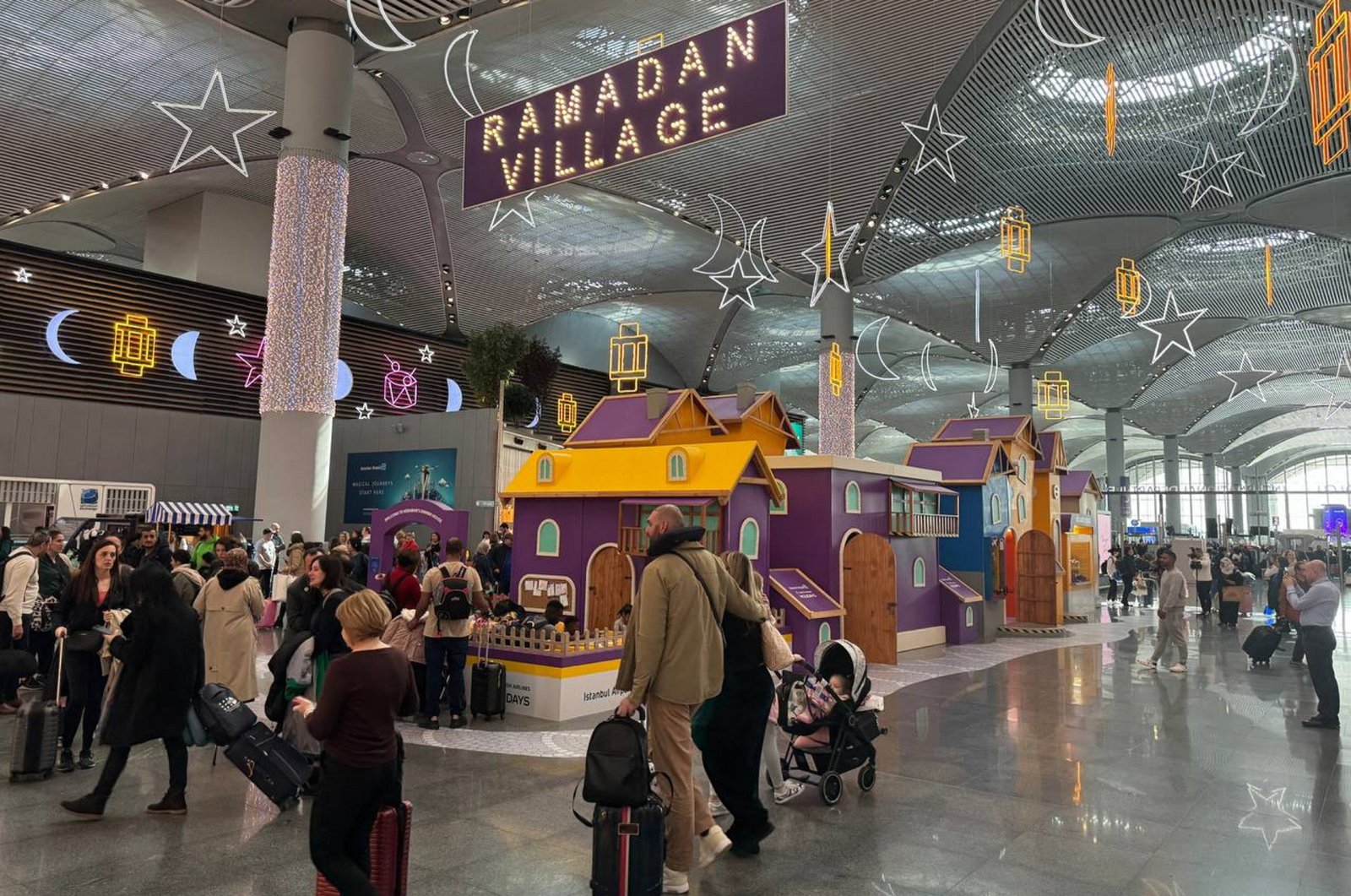 A &quot;Ramadan Village&quot; is set up in a terminal of Istanbul Airport to introduce the culture of Ramadan to visitors, Istanbul, Türkiye, March 11, 2024. (AA Photo)