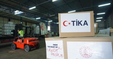 The Turkish Cooperation and Coordination Agency's (TIKA) Ramadan food packages are ready for distribution in Bosnia-Herzegovina, March 18, 2024. (AA Photo)