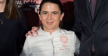 At the Michelin Guide for France 2024, French restaurants received 62 stars, including L'Espadon at Le Ritz, where chef Eugenie Beziat was honored, Tours, France, March 18, 2024. (AFP Photo)