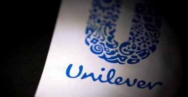 The Unilever logo is displayed in this illustration taken on Jan. 17, 2022. (Reuters Photo)