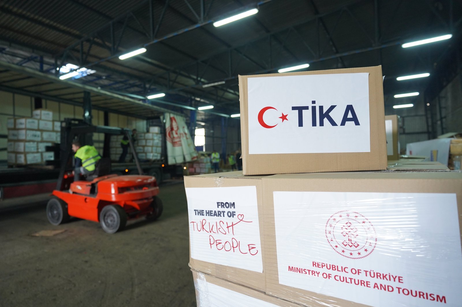 The Turkish Cooperation and Coordination Agency&#039;s (TIKA) Ramadan food packages are ready for distribution in Bosnia-Herzegovina, March 18, 2024. (AA Photo)