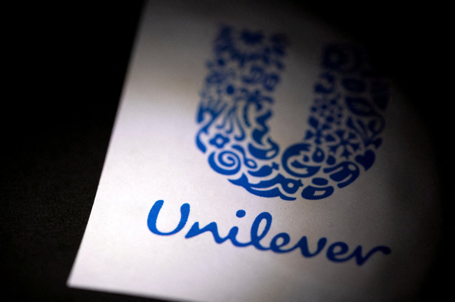 The Unilever logo is displayed in this illustration taken on Jan. 17, 2022. (Reuters Photo)