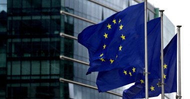 European flags fly outside the European Commission headquarters, Brussels, Belgium, Sept. 20, 2023. (Reuters Photo)