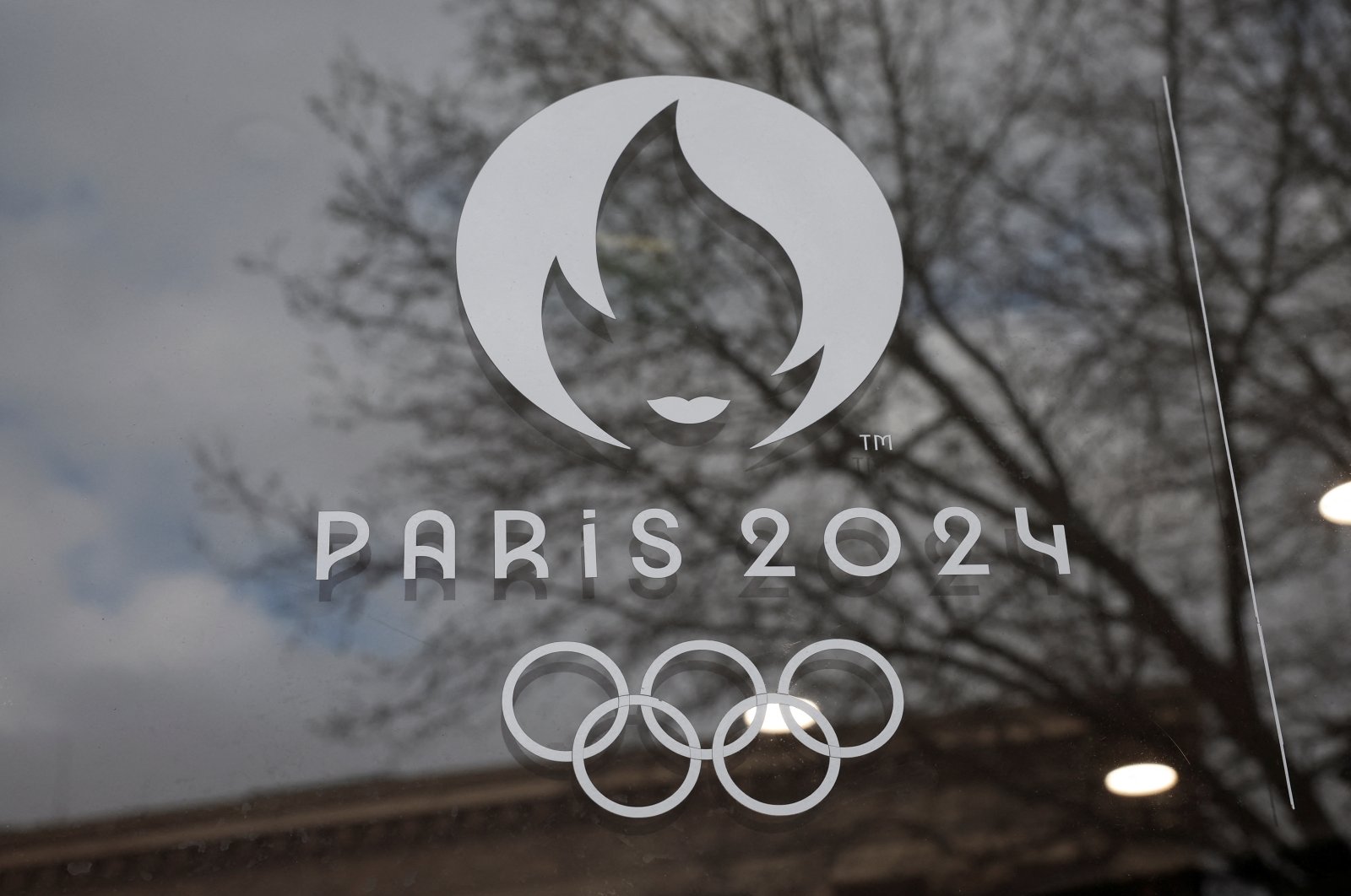 A view shows the logo of the Paris 2024 Olympic and Paralympic Games, Paris, France, March 19, 2024. (Reuters Photo)