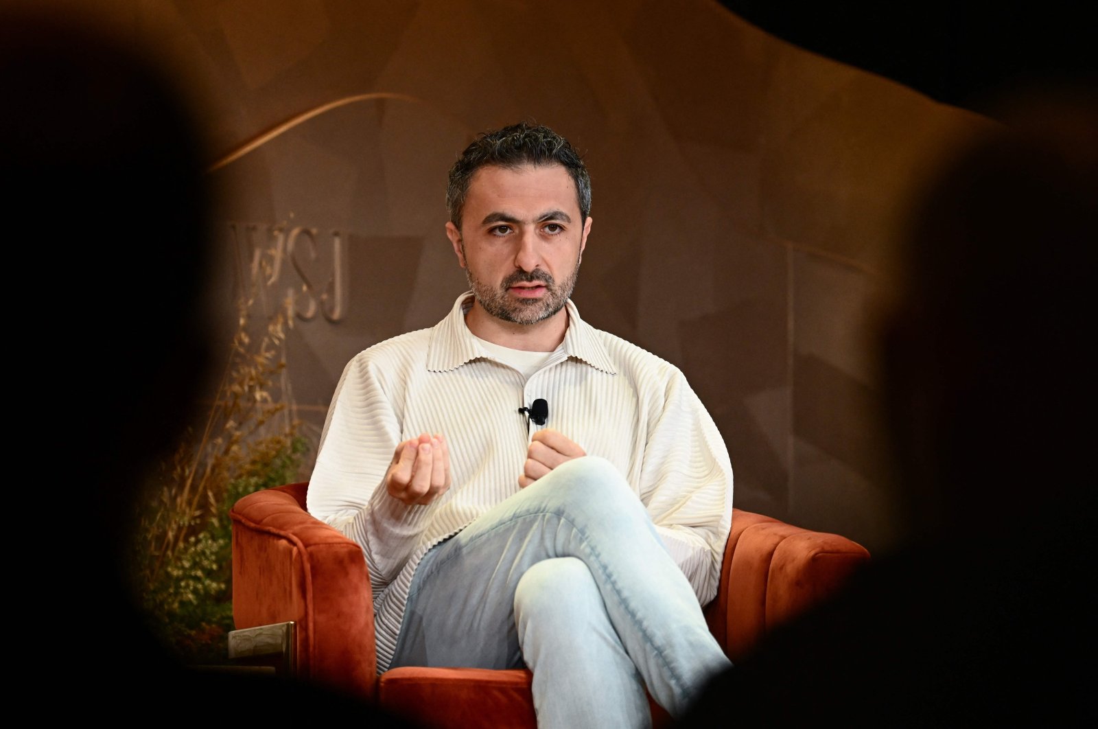 Mustafa Suleyman, CEO of Inflection AI and co-founder of DeepMind, speaks during The Wall Street Journal&#039;s WSJ Tech Live Conference, Laguna Beach, California, U.S., Oct. 17, 2023. (AFP Photo)