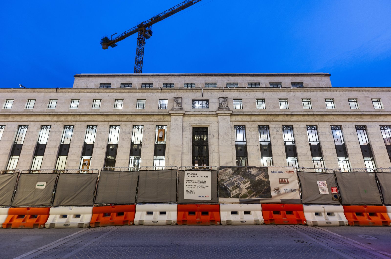 The exterior of the US Federal Reserve building ahead of its expected move to close the Bank Term Funding Program (BTFP) in Washington, D.C. USA, March 8, 2024. (EPA Photo)