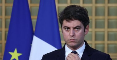 France&#039;s Prime Minister Gabriel Attal holds a press conference with deputy minister for Public Accounts, Paris, France, March 20, 2024. (AFP Photo)