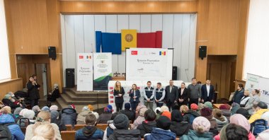 The Turkish Cooperation and Coordination Agency (TIKA) organize an aid campaign meeting in Chisinau, Moldova, March 21, 2024. (AA Photo)