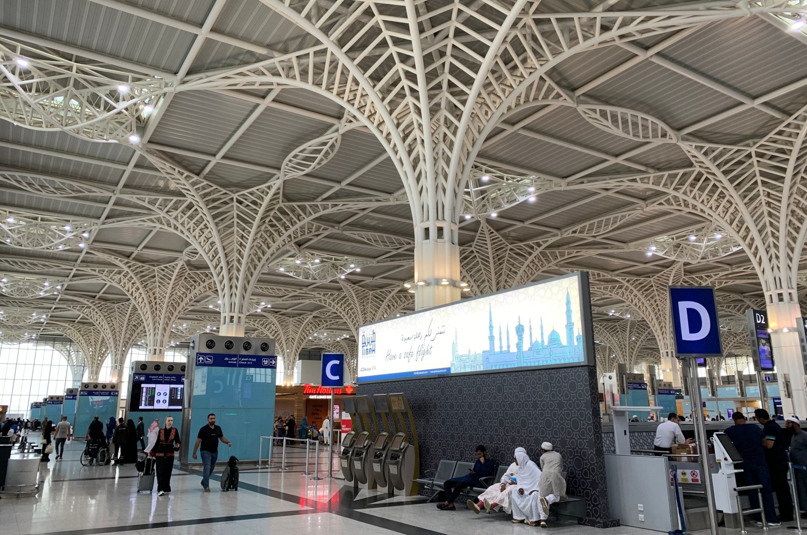 An interior view of Prince Mohammed Bin Abdulaziz International Airport (Madinah Airport), Madinah, Saudi Arabia, Aug. 17, 2023. (Shutterstock Photo)