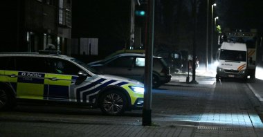 Police stand guard following the incident, Limburg, Belgium, March 25, 2024. (AA Photo)