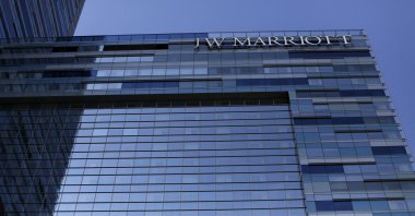 An exterior of a JW Marriott hotel in downtown Los Angeles, U.S., April 26, 2016. (Reuters Photo)