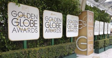 The signs of Golden Globes Awards where the 73rd Annual Golden Globe Awards is held, Beverly Hilton Hotel, Beverly Hills, California, U.S., Jan. 10, 2016. (Shutterstock Photo)