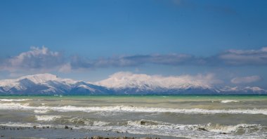 A beautiful view of Lake Van after record rainfall in March, Van, Türkiye, March 26, 2024. (AA Photo)