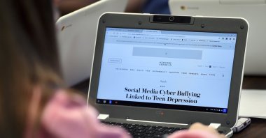 Around 15% of boys and 16% of girls reported being cyberbullied at least once in recent months, according to the study. (AP Photo)