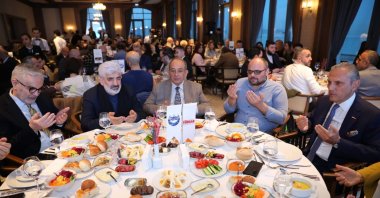 TÜRSAB President Firuz Bağlıkaya (R) attends the "Tourism Century" iftar, Istanbul, Türkiye, March 28, 2024. (Courtesy of TÜRSAB)