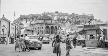 Athens, Monastiraki Square, 1954 by Robert McCabe. (Photo courtesy of Consulate General of Greece Istanbul)